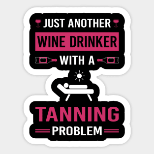 Wine Drinker Tanning Sticker